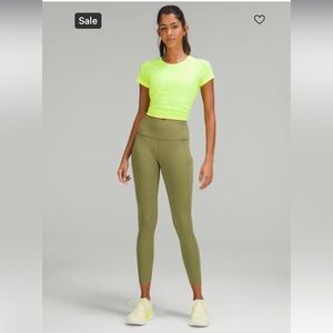 Lululemon- Like New- Sz 8- Fast and Free II- 28”- Bronze Green- 7 Pockets!